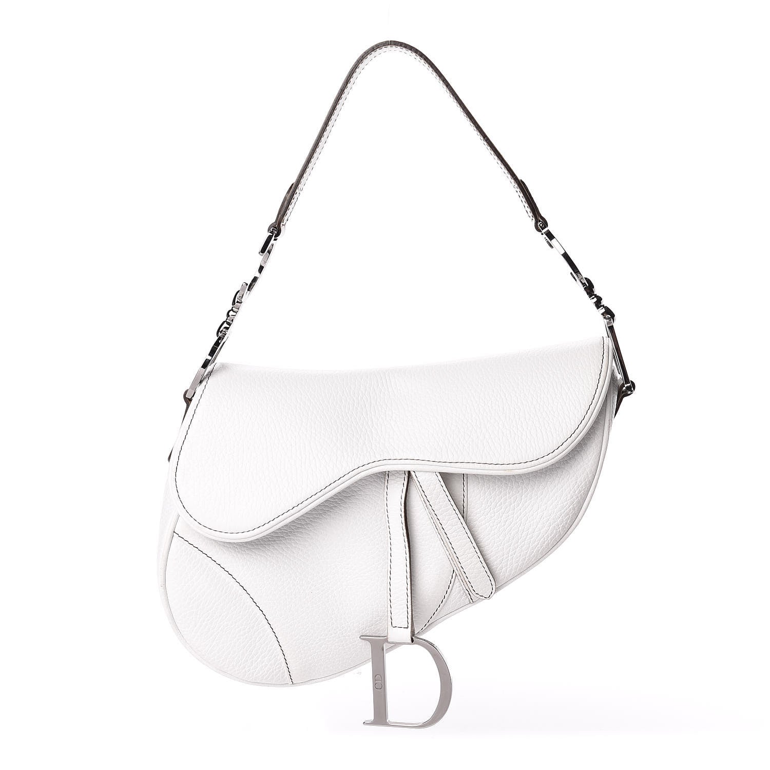 Christian Dior Calfskin Saddle Bag White 1 of 19