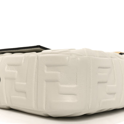 Fendi Nappa FF 1974 Embossed Baguette White 8 of 10