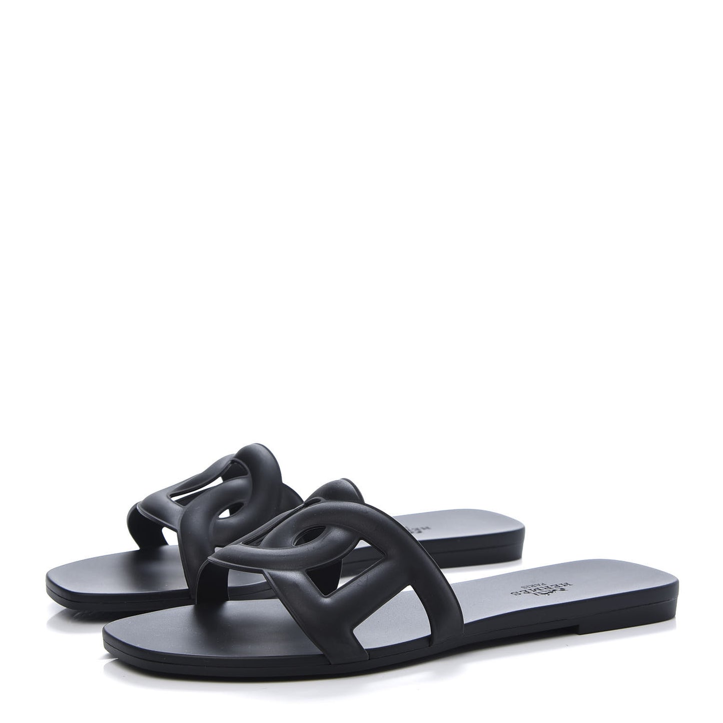 Rubber Aloha Sandals 37 Black