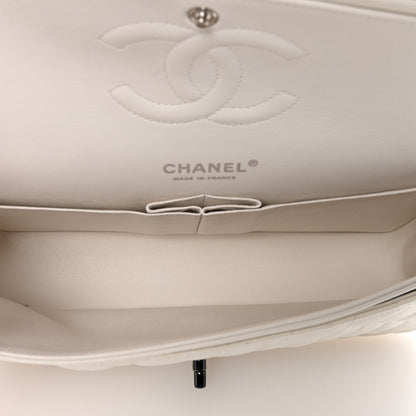 Chanel Crumpled Calfskin Quilted Medium Double Flap White 5 of 11