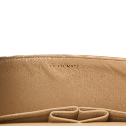 Chanel Lambskin Quilted Medium Double Flap Beige 6 of 15