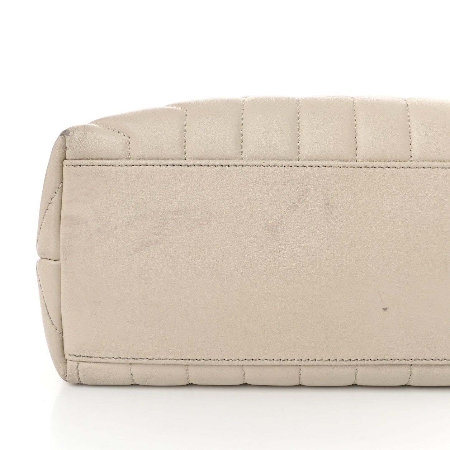 Calfskin Y Quilted Monogram Medium Loulou Chain Satchel Crema Soft