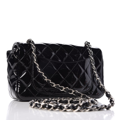 Chanel Patent Calfskin Quilted Mini Rectangular Flap Black 3 of 11