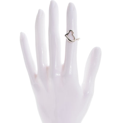 Tiffany Elsa Peretti Sterling Silver Open Heart Ring 4.5 2 of 6
