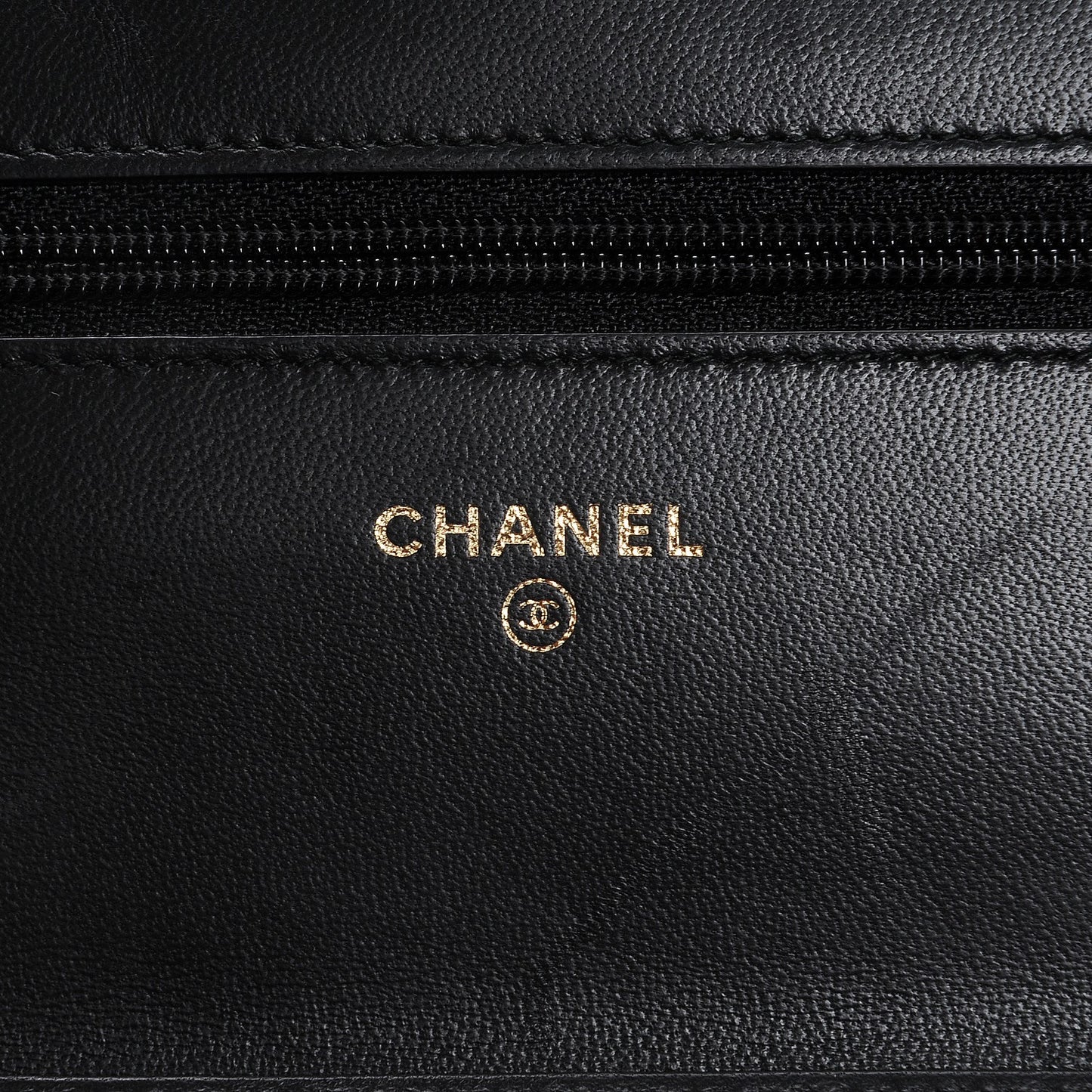 Lambskin Quilted Boy Wallet On Chain WOC Black