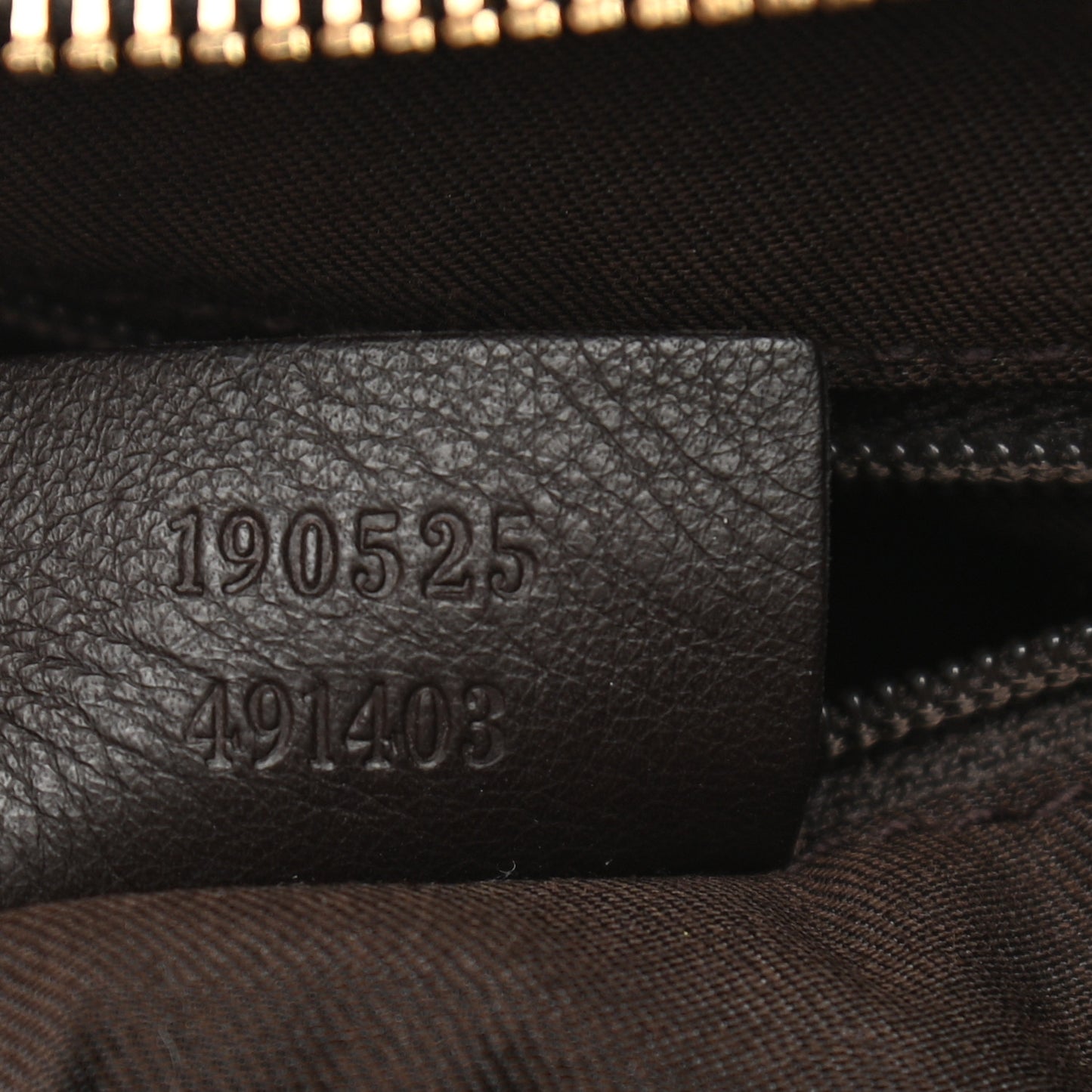 Monogram Medium D Gold Ring Hobo Dark Brown