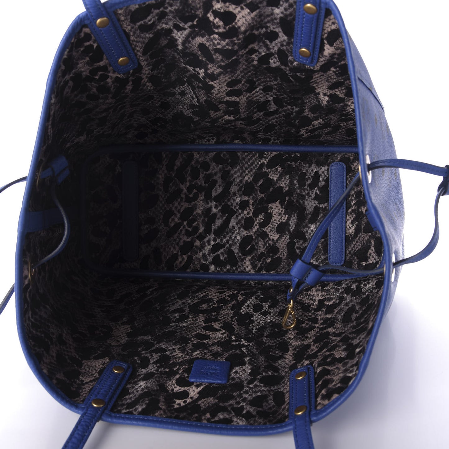 Visetos Medium Project Reversible Shopper Tote Blue Jaguar Gray