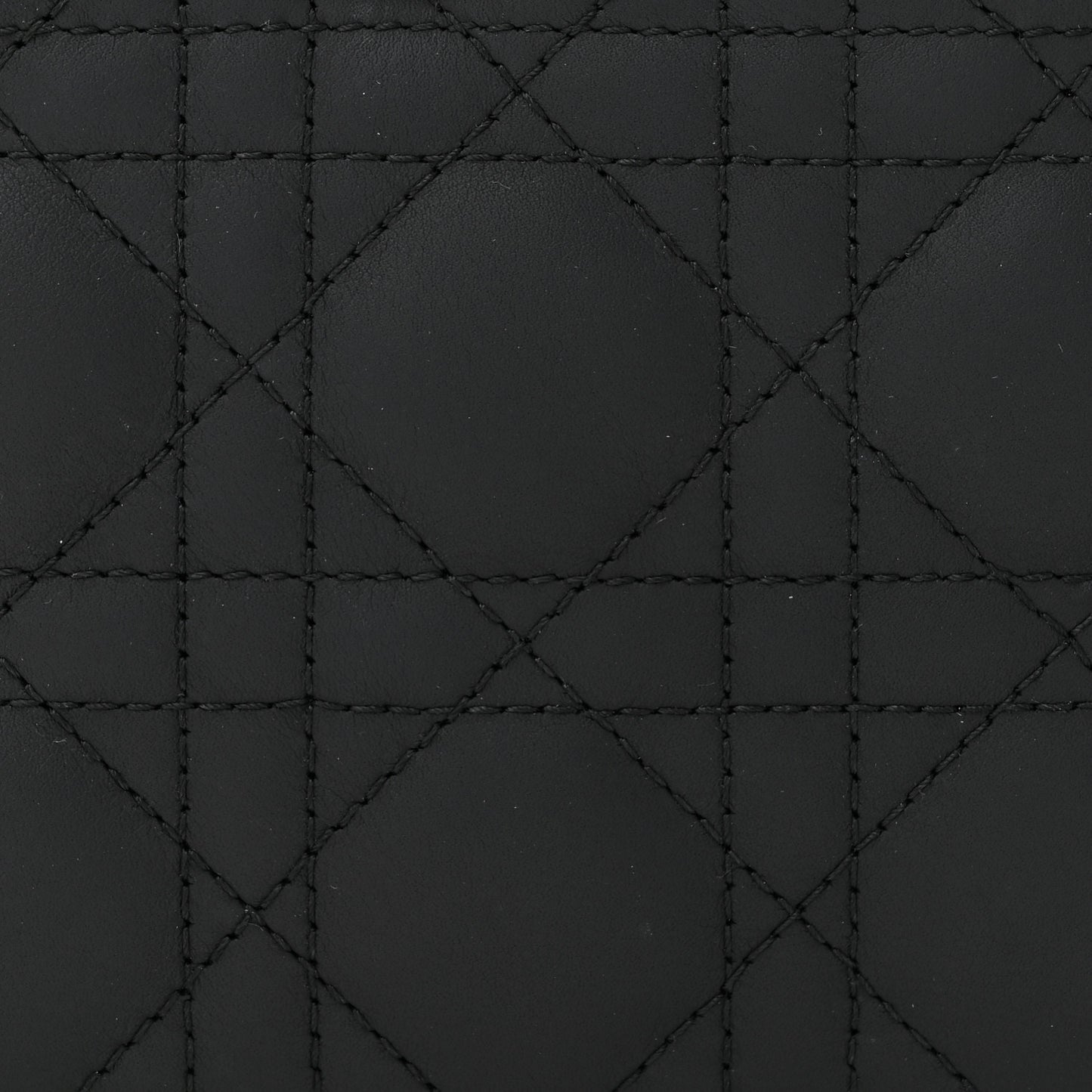 Ultra Matte Calfskin Cannage Medium Lady D-Joy Black
