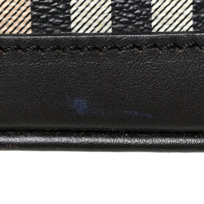 Burberry Haymarket Check Small Peyton Crossbody Clutch Bag Chocolate 12 of 13