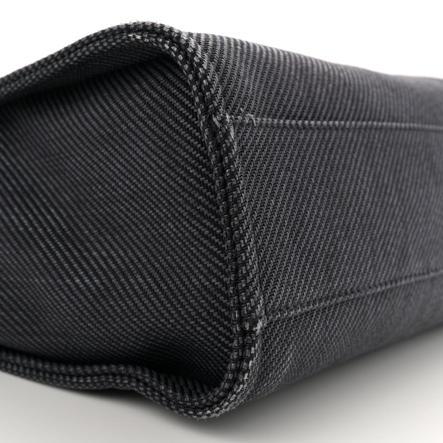 Mixed Fibers Calfskin Small Deauville Tote Black