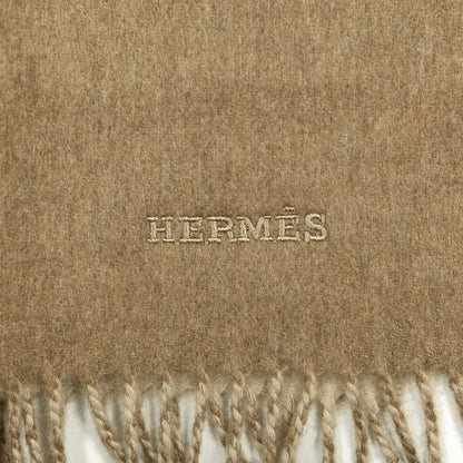 Hermes Cashmere Recto Verso Muffler Camel Beige 3 of 4