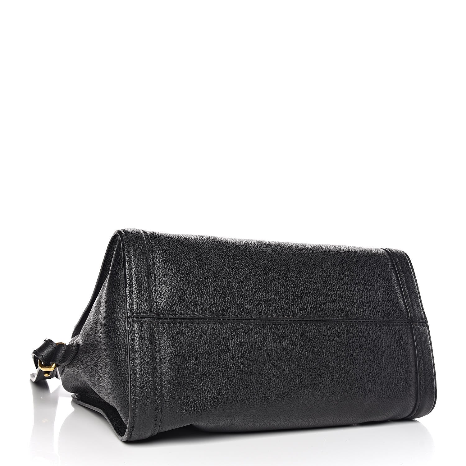 Alexander McQueen Pebbled Calfskin Small Skull Padlock Zip Around Tote Black 5 of 13