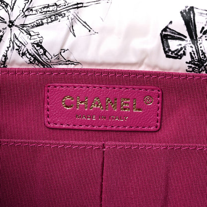 Chanel Nylon Knit Coco Neige Snowflake Small Flap White Pink 6 of 11