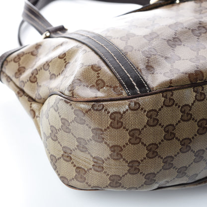 Gucci Crystal Monogram Duchessa Flap Shoulder Bag Dark Brown 11 of 15