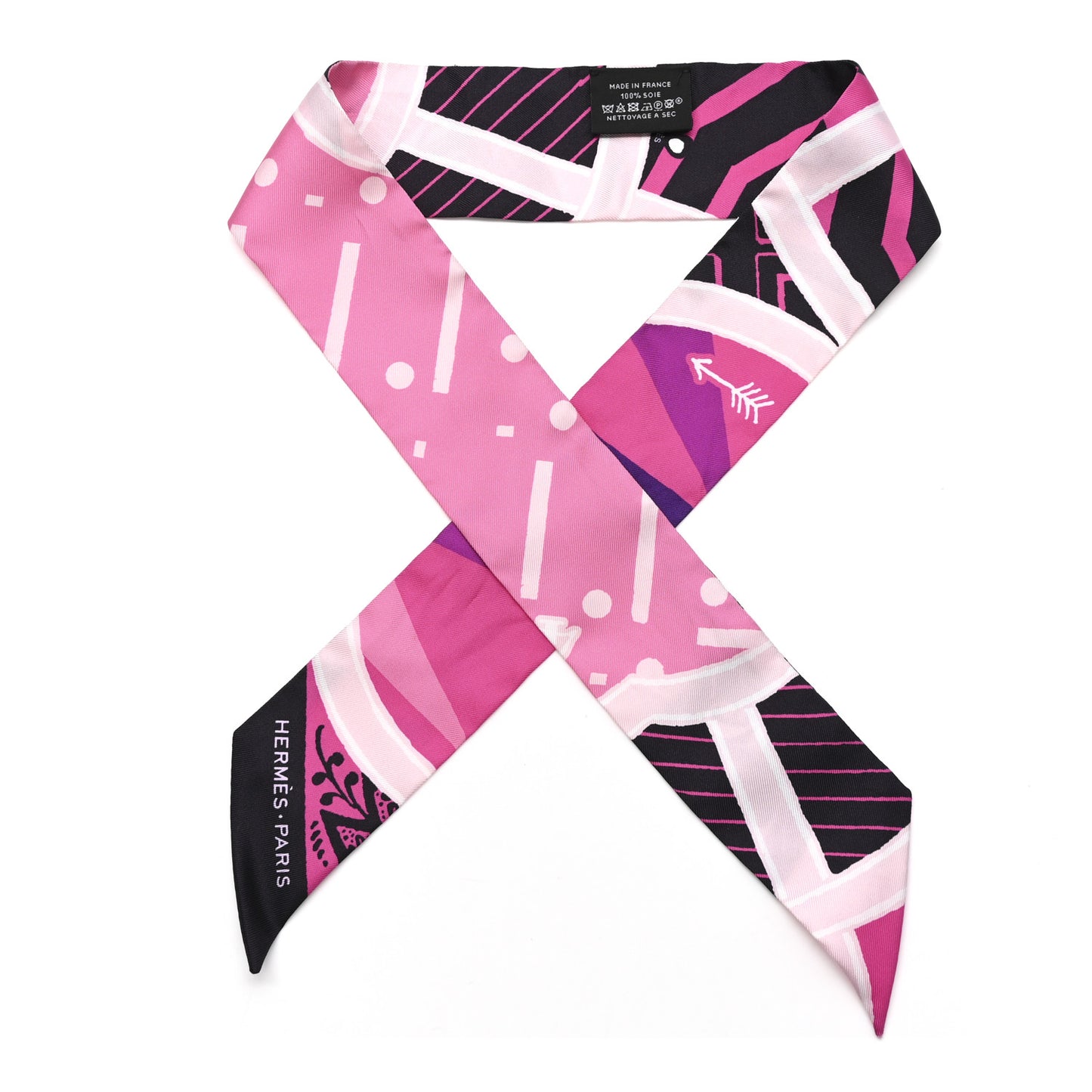 Silk Jeu de Soie Uniforme Twilly Rose Vif Black Rose