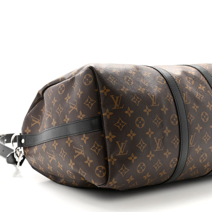 Louis Vuitton Monogram Macassar Keepall Bandouliere 45 9 of 14
