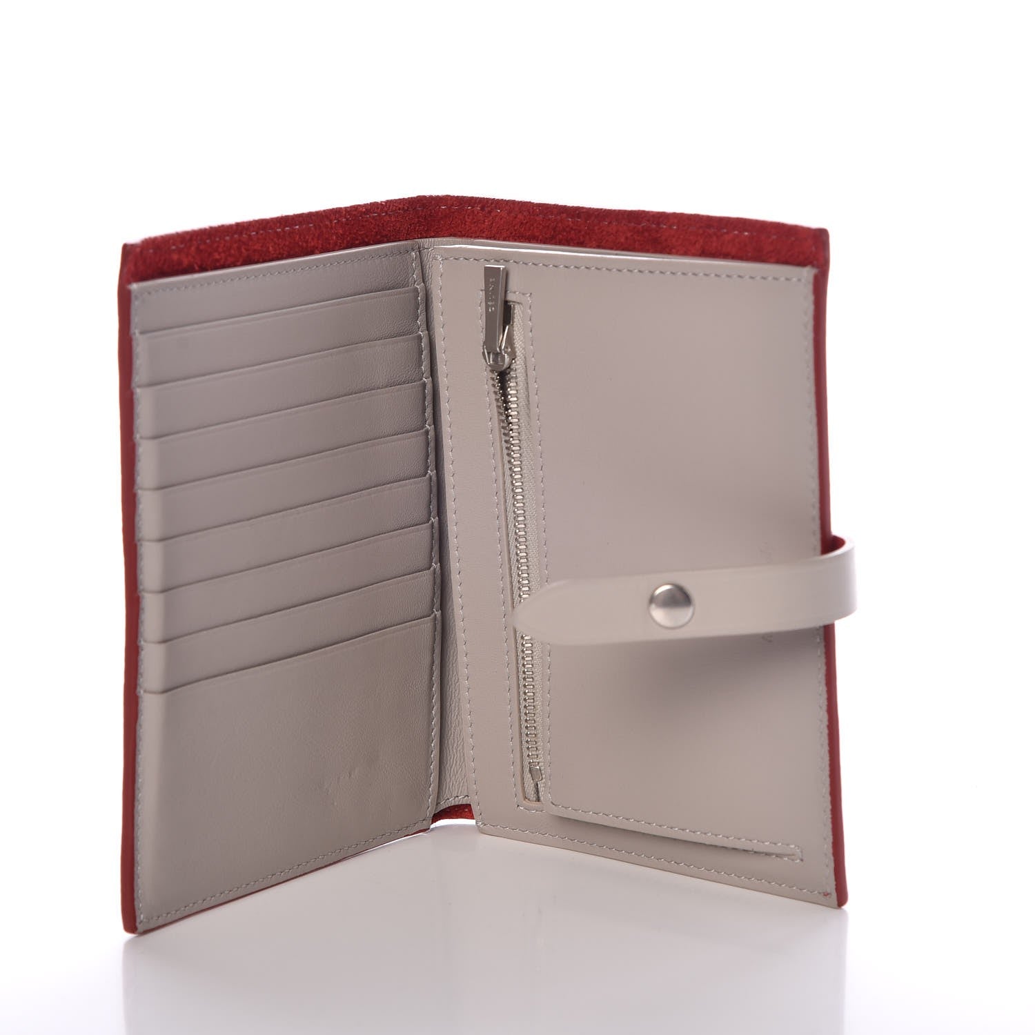 Celine Grained Calfskin Medium Multifunction Strap Wallet Pop Red 5 of 7