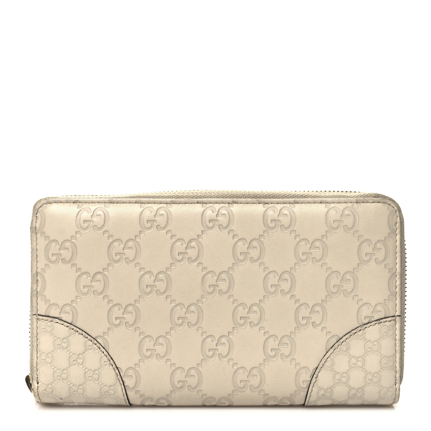 Gucci Guccissima Signature Microguccissima Bree Zip Around Wallet Off White 1 of 12
