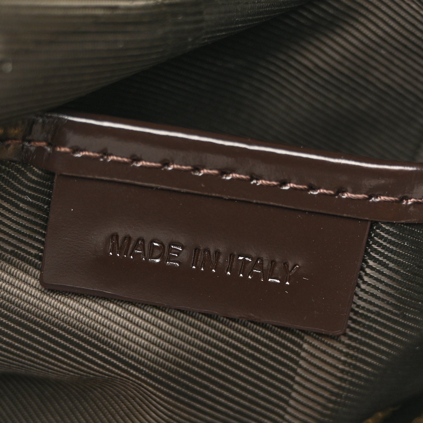 Nylon Glazed Calfskin Quilted Brook Hobo Dark Brown