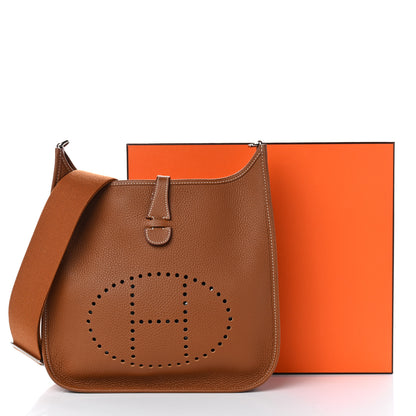 Hermes Taurillon Clemence Evelyne III PM Gold 11 of 11