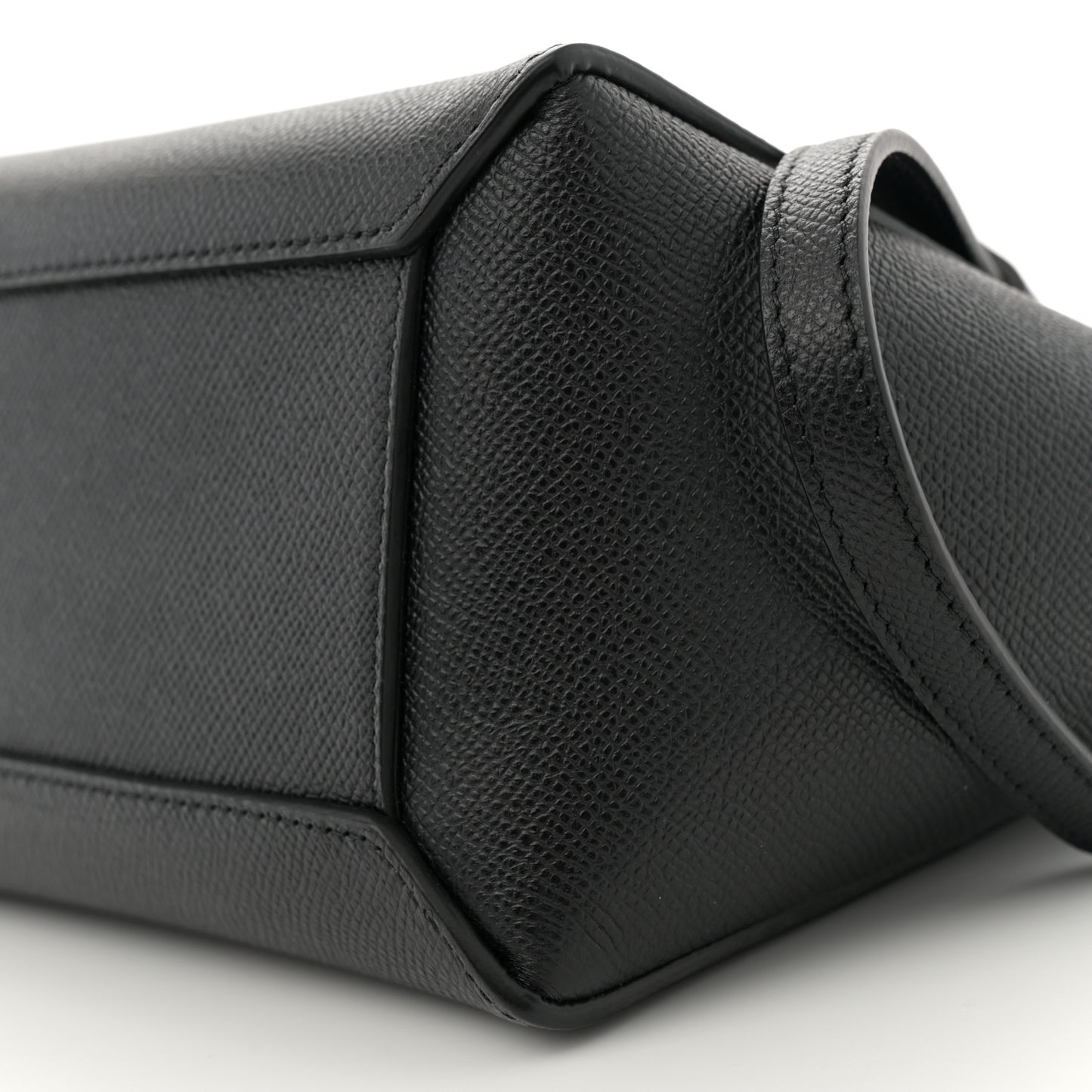 Grained Calfskin Nano Belt Bag Black