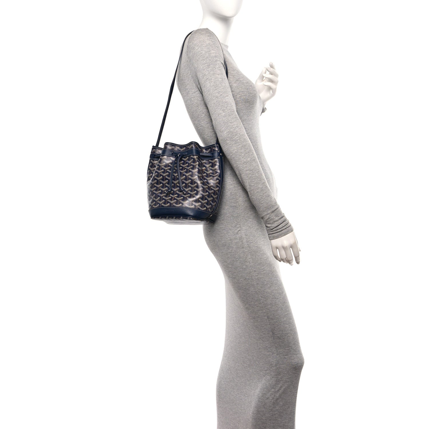 Goyard Goyardine Petit Flot Bucket Bag PM Navy 2 of 9