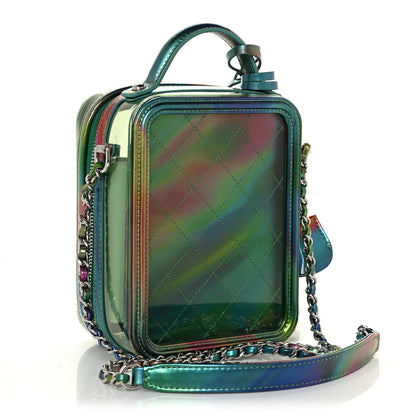 Chanel PVC Patent Calfskin Patent Lambskin Vertical Vanity Case Green 3 of 14