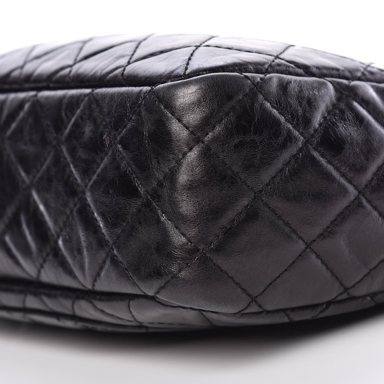 Chanel Metallic Aged Calfskin Quilted Large Reissue Camera Case Silver 10 of 11