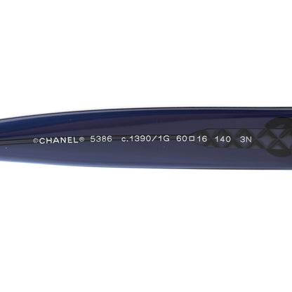 Chanel Acetate Butterfly CC Sunglasses 5386 Blue 5 of 8