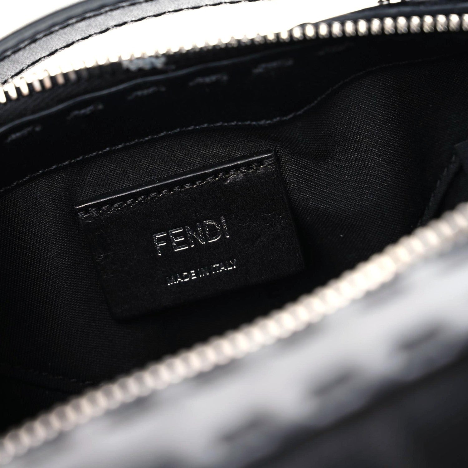 Fendi Recycled Fabric Jacquard Vitello Astro FF 1974 Mini Suitcase Bag Asfalto Black 8 of 11