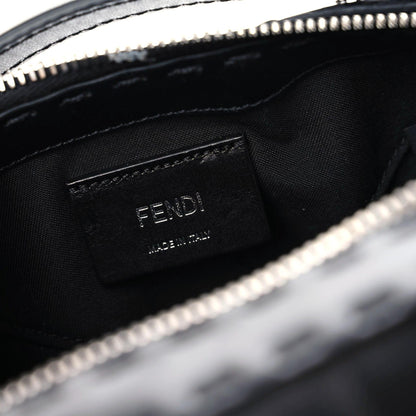 Fendi Recycled Fabric Jacquard Vitello Astro FF 1974 Mini Suitcase Bag Asfalto Black 8 of 11