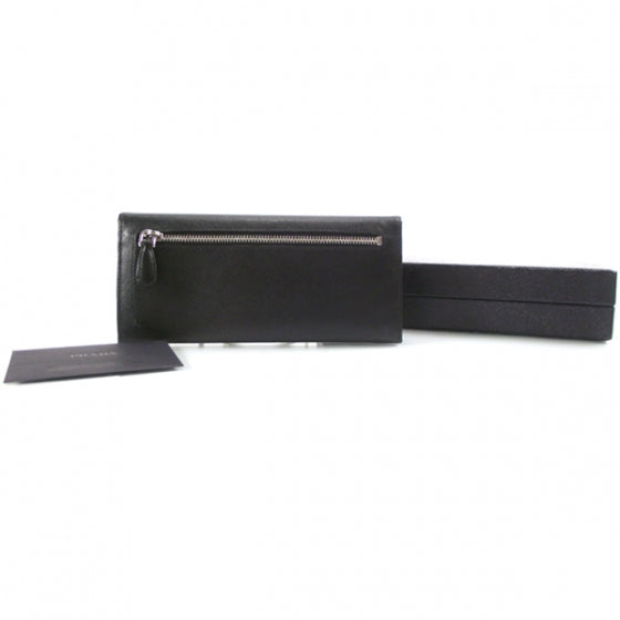 Prada Saffiano Calf Leather Flap Wallet 2 of 8