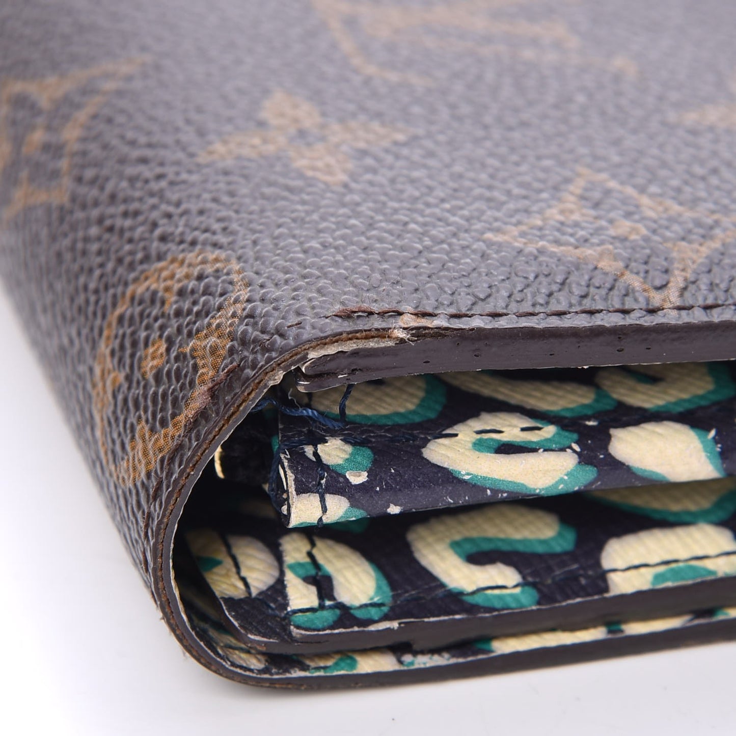 Monogram Leopard Sarah Wallet Blue Infini