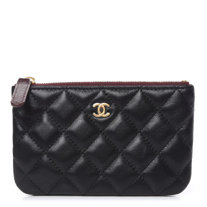 Chanel Lambskin Quilted Small Cosmetic Case Black 1 of 9