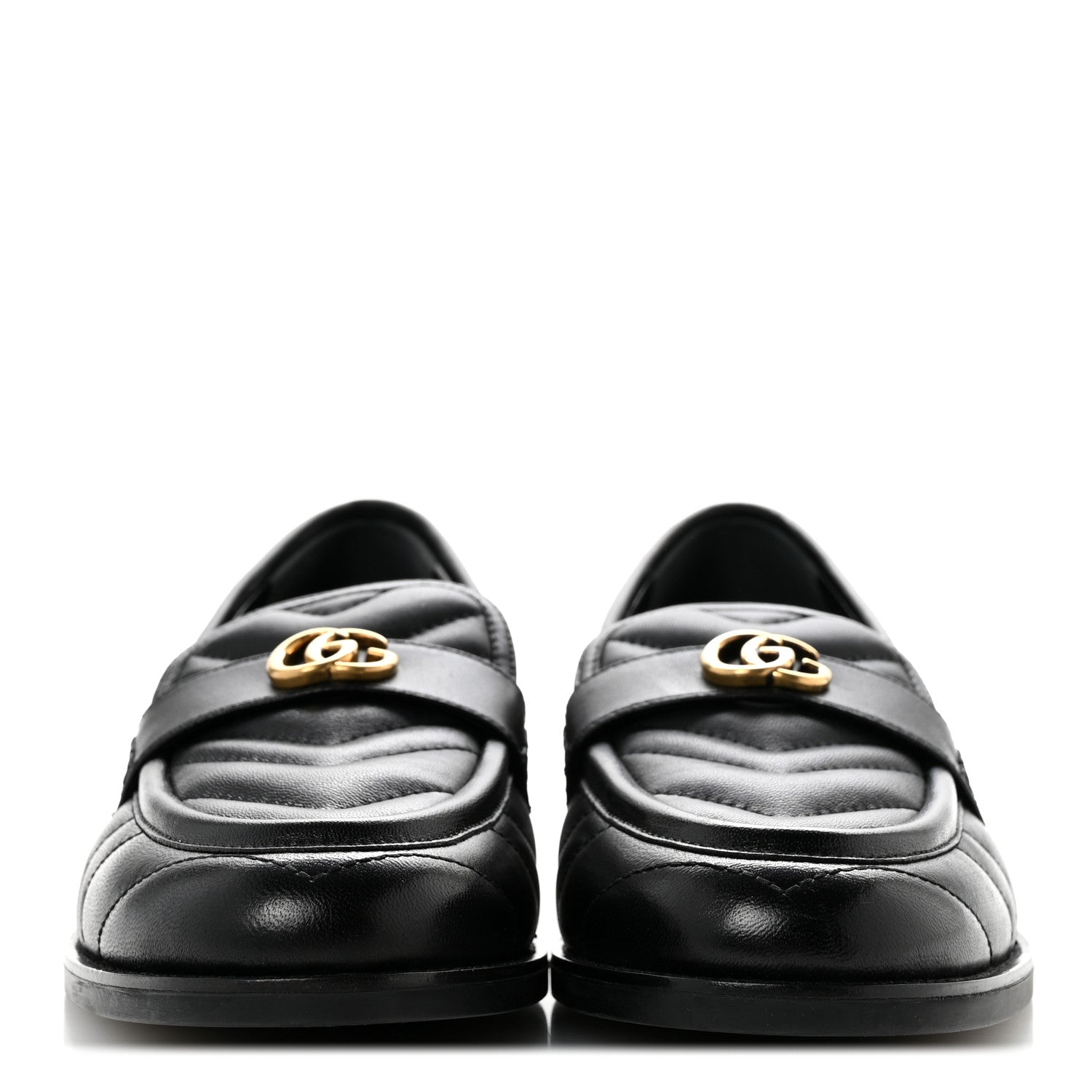 Gucci Nappa Matelasse Double G Marmont Loafers 41 Black 3 of 9
