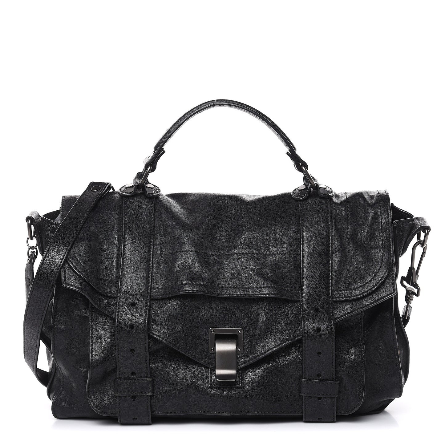 Lambskin Medium PS1 Satchel Black