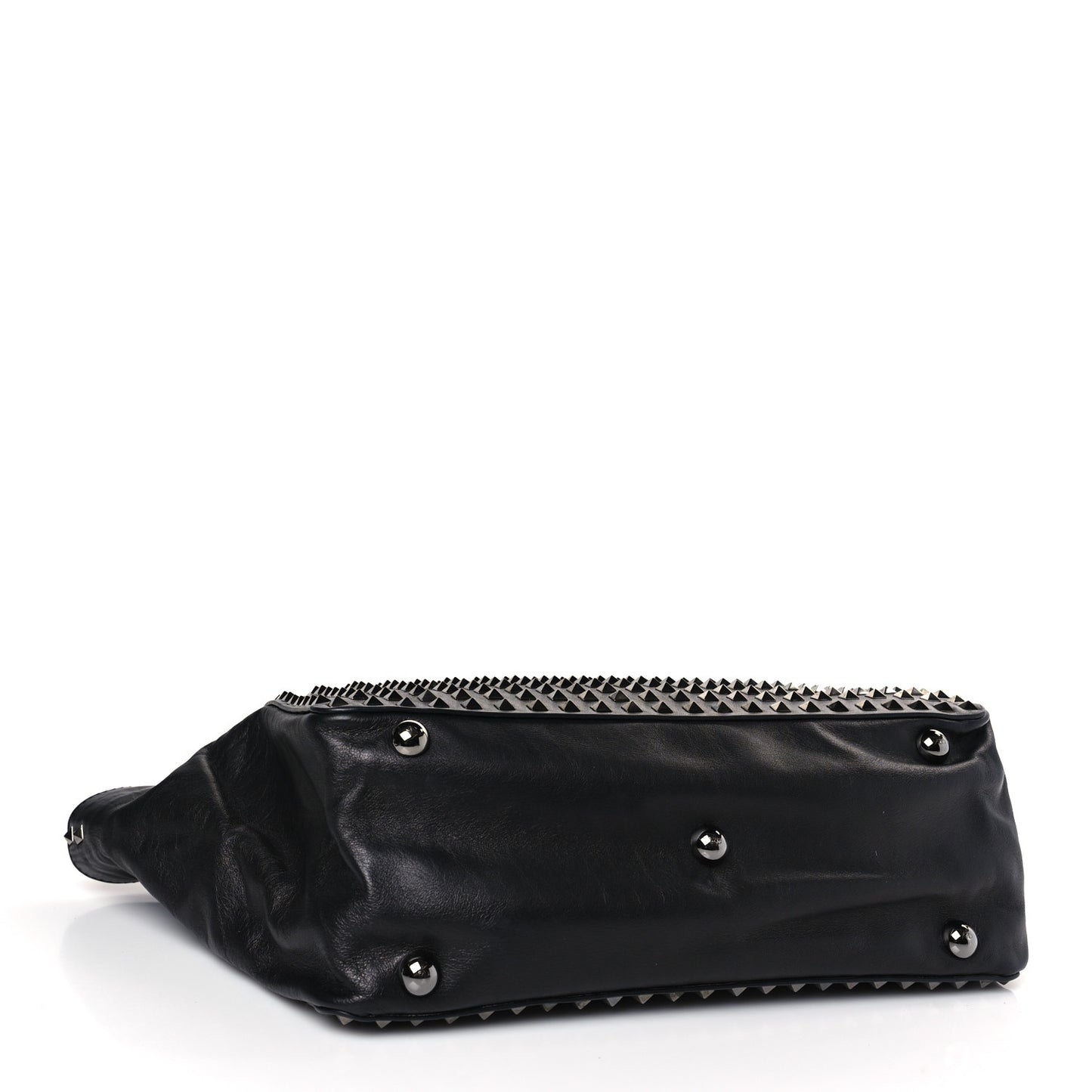 Vitello Medium Rockstud All Over Tote Black