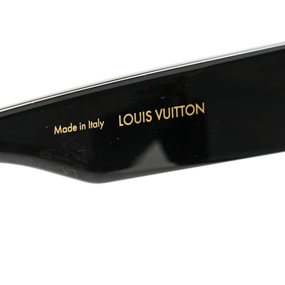 Louis Vuitton Acetate Swarovski Crystal Cyclone Sunglasses Z1578E Black 5 of 9