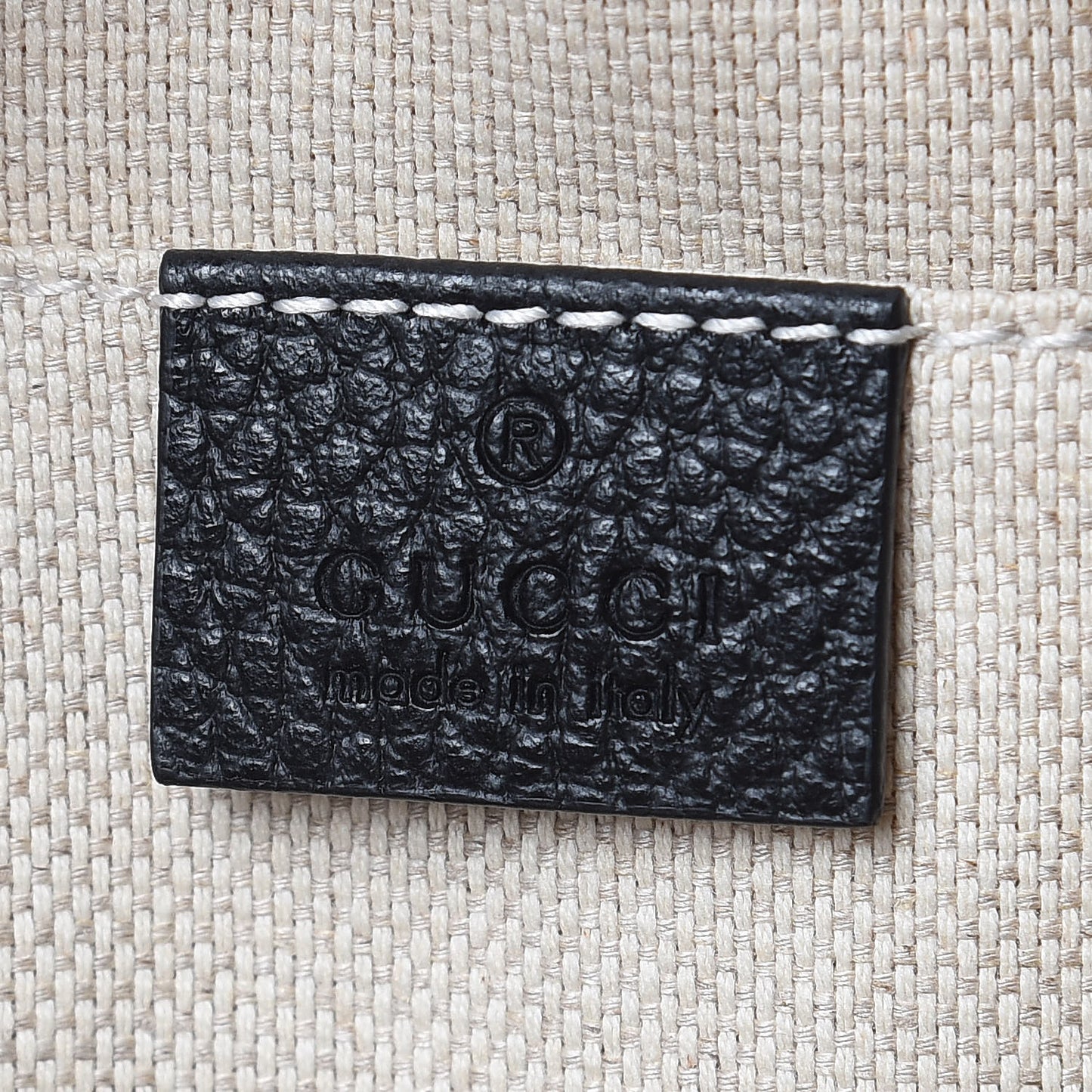 Dollar Calfskin Bi-Color Small Soho Disco Bag Mystic White Black