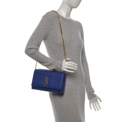 Saint Laurent Grain De Poudre Medium Classic Monogram Kate Satchel Ultramarine 2 of 6