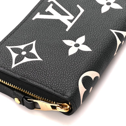 Louis Vuitton Empreinte Monogram Giant Zippy Wallet Black Beige 8 of 9