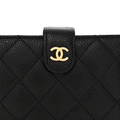 Chanel Caviar Quilted Zipped Pocket Wallet Black 7 of 10