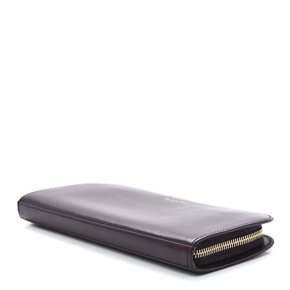 Saint Laurent Calfskin Classic Zip Around Continental Wallet Bordeaux 8 of 10
