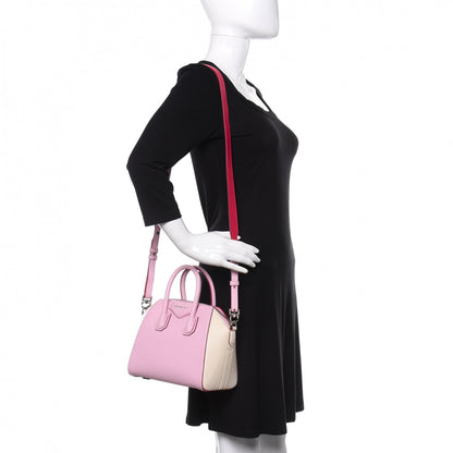 Givenchy Sugar Goatskin Mini Tri-Color Antigona Bright Pink White Fuchsia 2 of 9