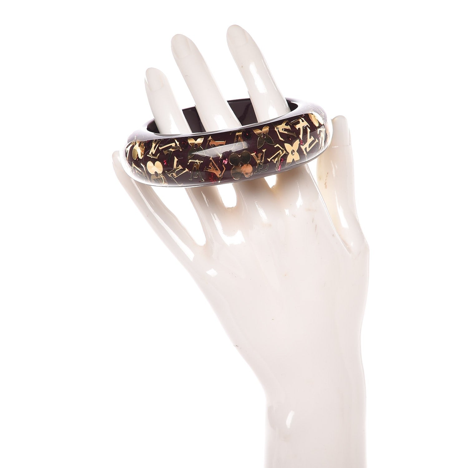 Louis Vuitton Resin Swarovski Medium Inclusion Bracelet GM Marron 2 of 3