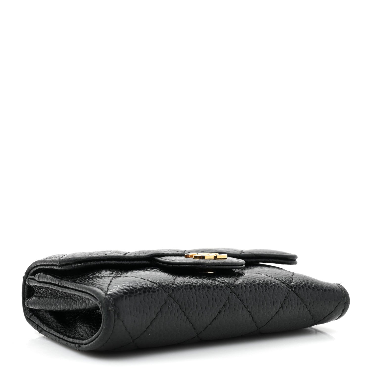 Chanel Caviar Quilted Flap Card Holder Wallet Black 5 of 15