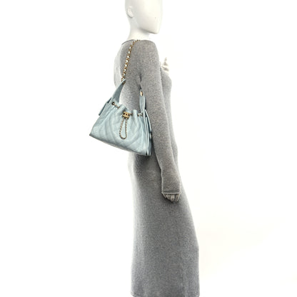 Chanel Caviar Quilted Small Chanel 25 Handbag Light Blue 2 of 10