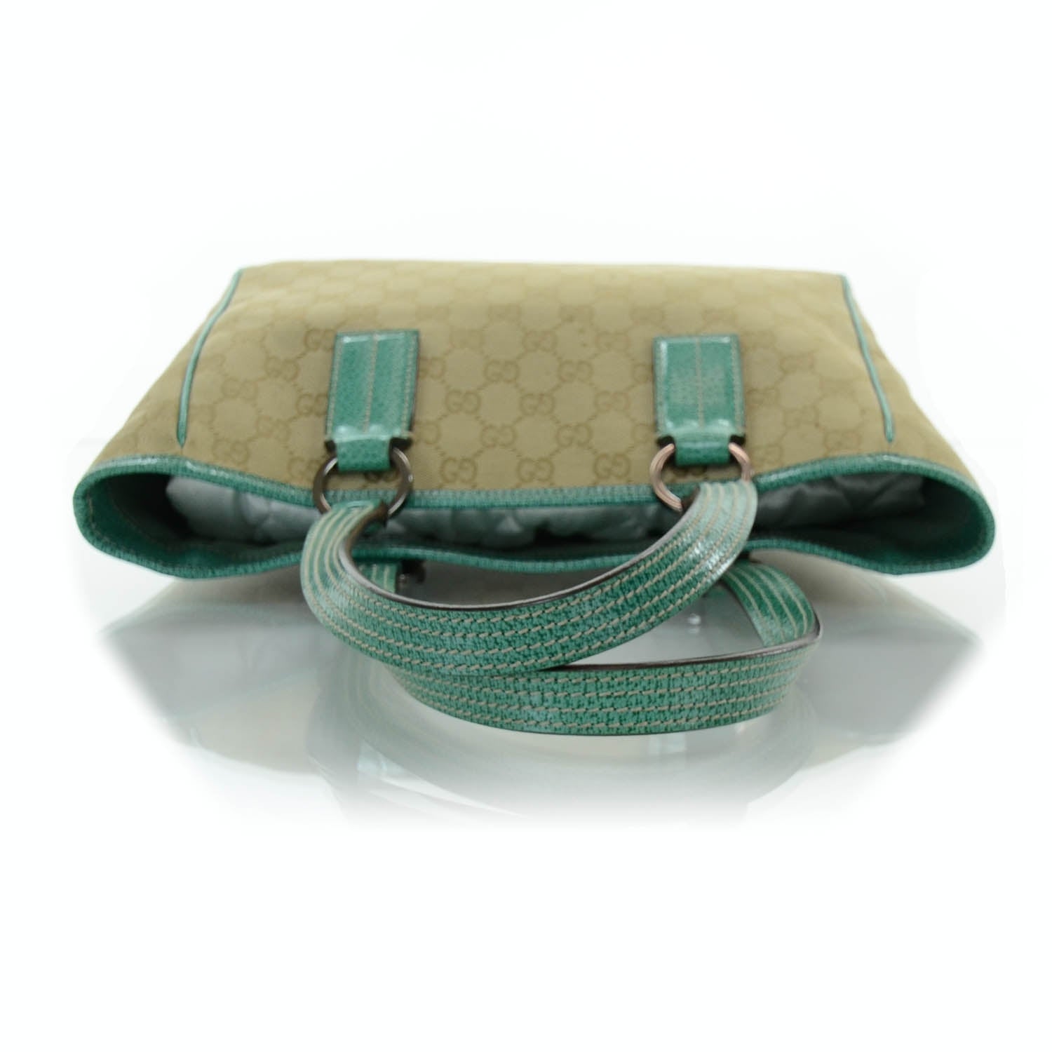 Gucci Monogram Tote Green 4 of 12