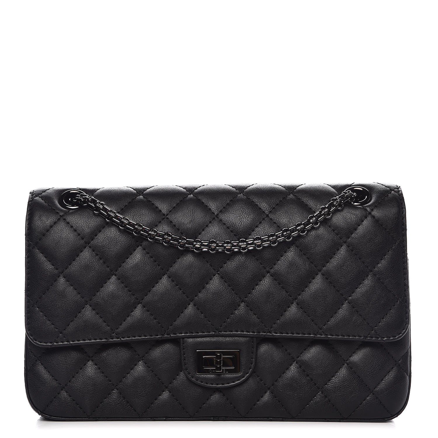 Chanel Crumpled Calfskin Quilted 2.55 Reissue 226 Flap So Black 1 of 9