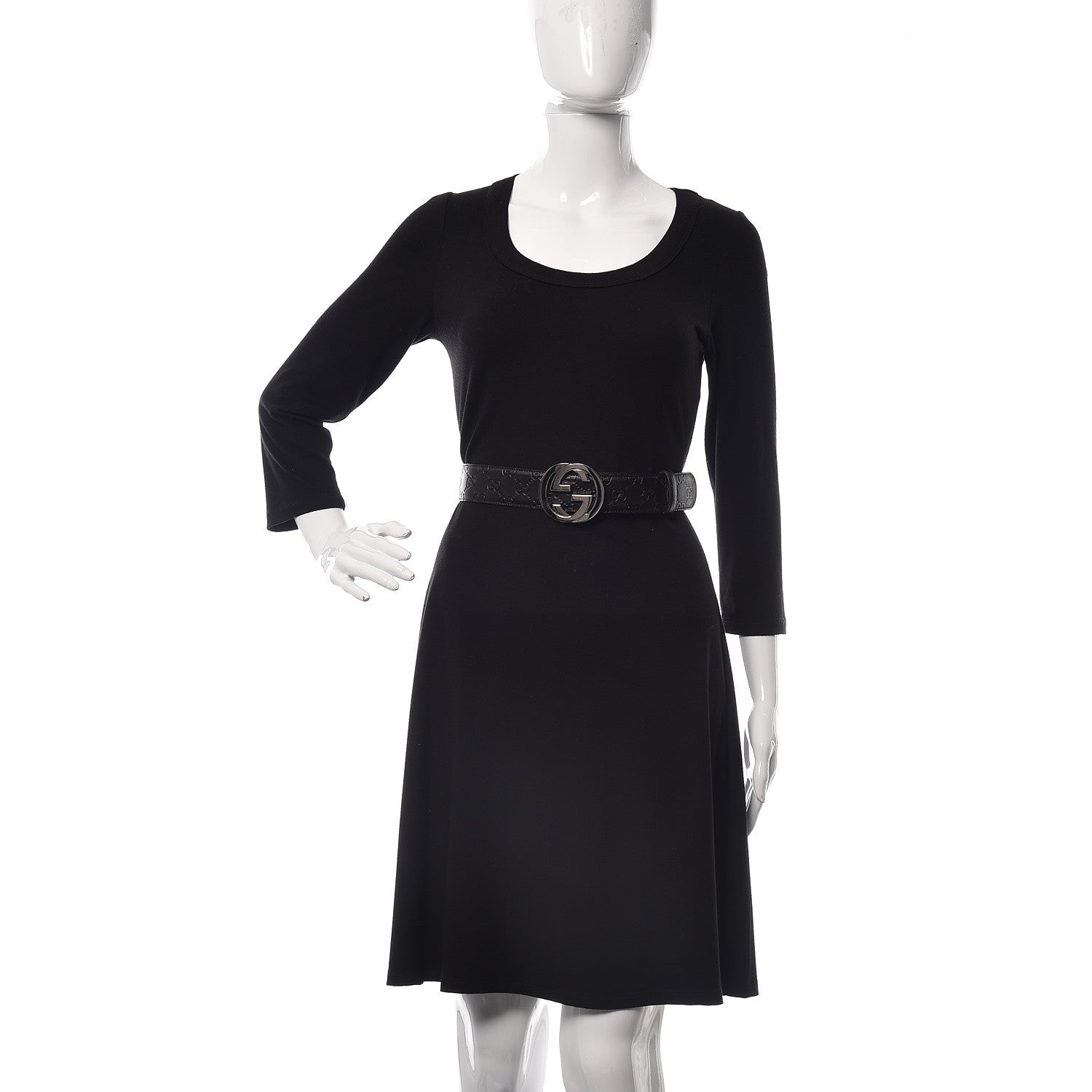 Gucci Guccissima Signature Interlocking G 40mm Belt 115 46 Black 2 of 7